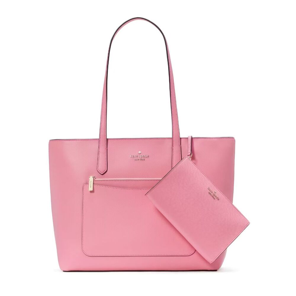 Kate Spade New York Staci Tote & Wristlet 3-Pc Set Blossom Pink Saffiano